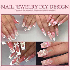 BANA ART Perlas planas para realzar uñas con brillo