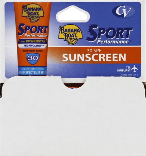 Banana Boat Sport Ultra SPF 30, aplicación en la mano, textura ligera para deportes.