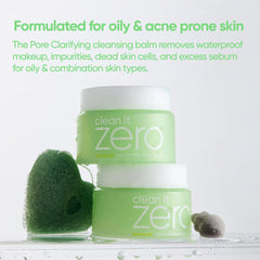 BANILA CO Clean it Zero Pore Balm emulsifies with water to lift impurities.
