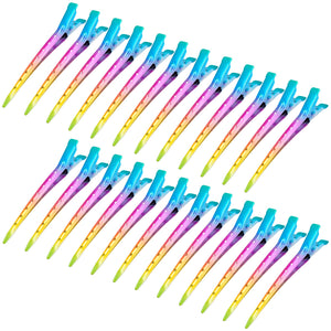 Bantoye clip-pico-pato arcoíris, ideal para seccionar el cabello con precisión.