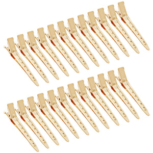Pinzas Bantoye de pato dorado, 2,75 pulgadas, ideal para seccionar cabello.