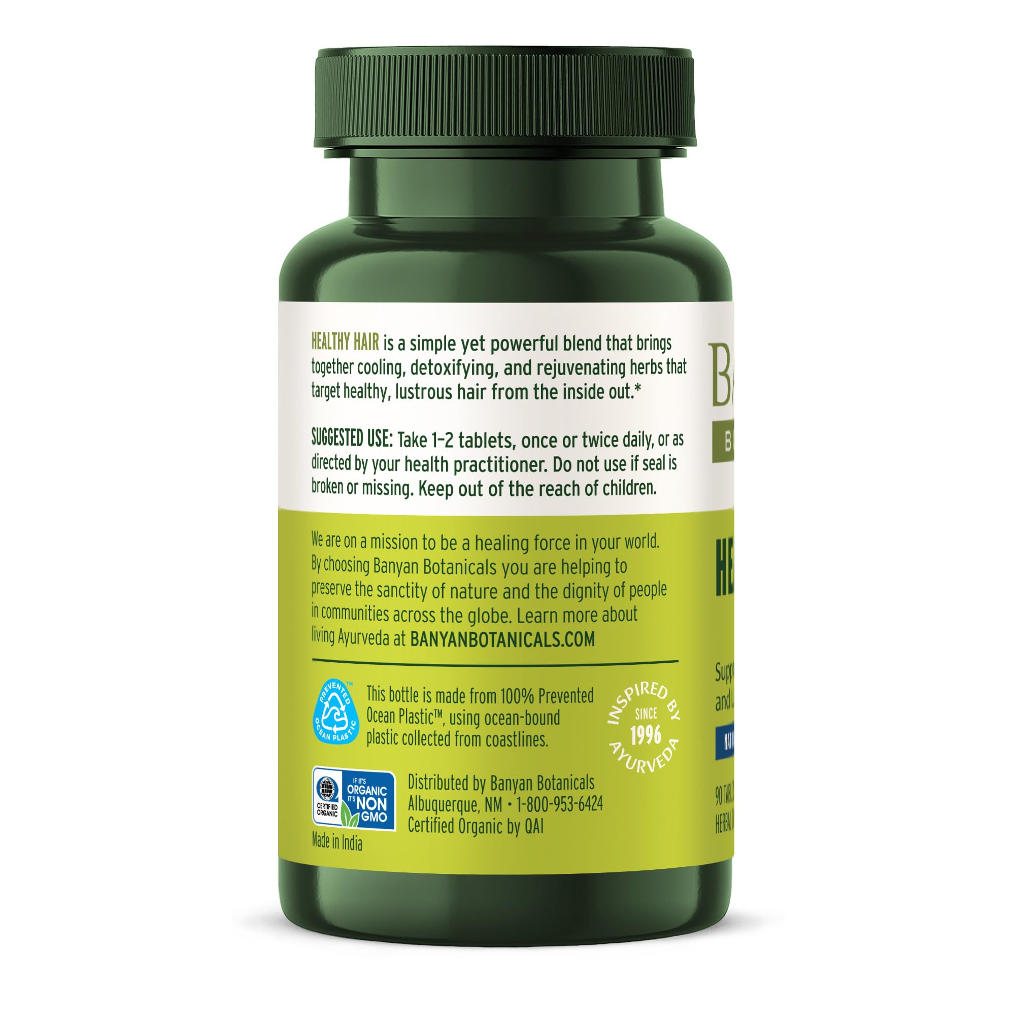 Banyan Botanicals: certificado organico para pureza y seguridad