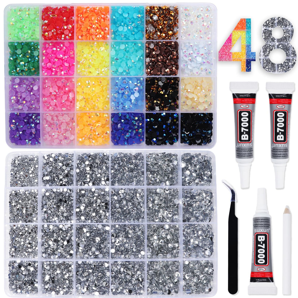 BAOYAALIN kit piedras 5mm coloridas para manualidades y arte de diamantes