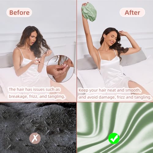 Protección del cabello Baqzqudnl con satén que reduce fricción y encrespamiento