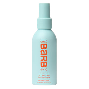Barb Spray de sal marina para cabello, textura playa suave y volumen natural.