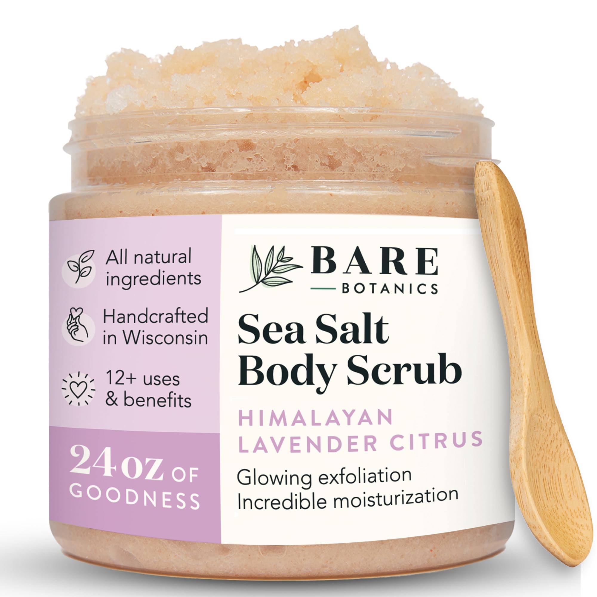 Bare Botanics Scrub Corporal Himalaya Lavanda: exfoliación suave para la piel radiante.
