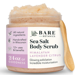 Bare Botanics Scrub Corporal Himalaya Lavanda: exfoliación suave para la piel radiante.