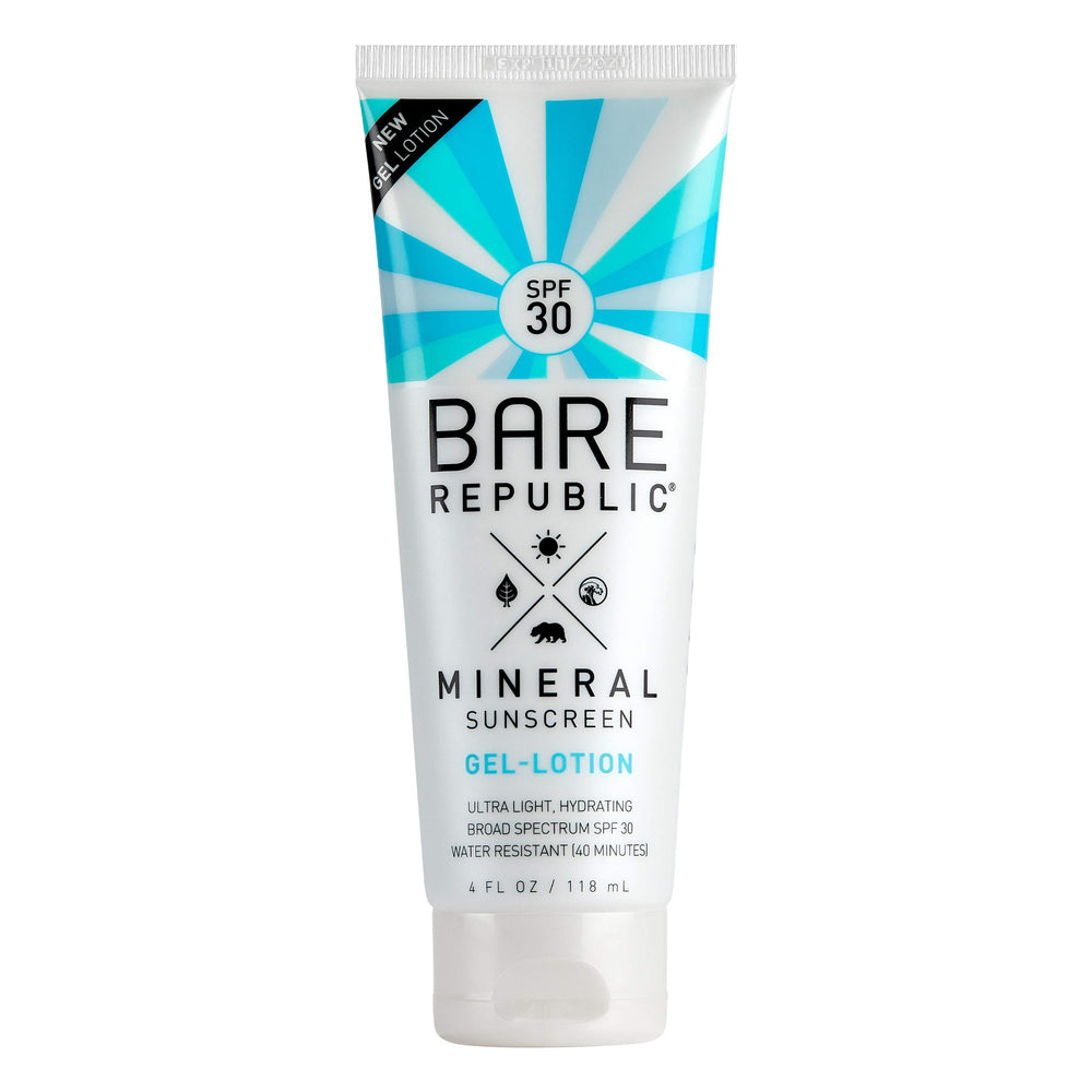 Bare Republic Gel Mineral Protector solar botella suave y ligera para la piel