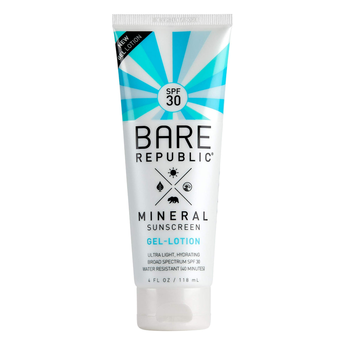 Bare Republic Gel Mineral Protector solar botella suave y ligera para la piel