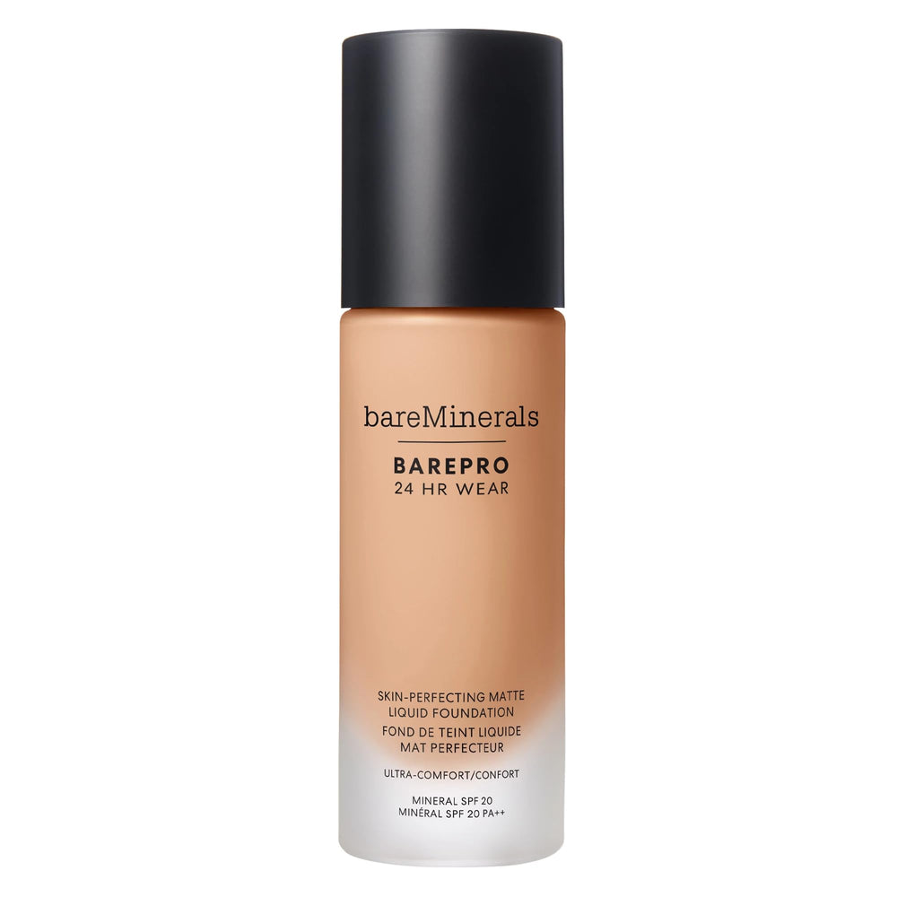 Bareminerals Barepro 24HR, botella ligera, cobertura mate duradera para piel madura.