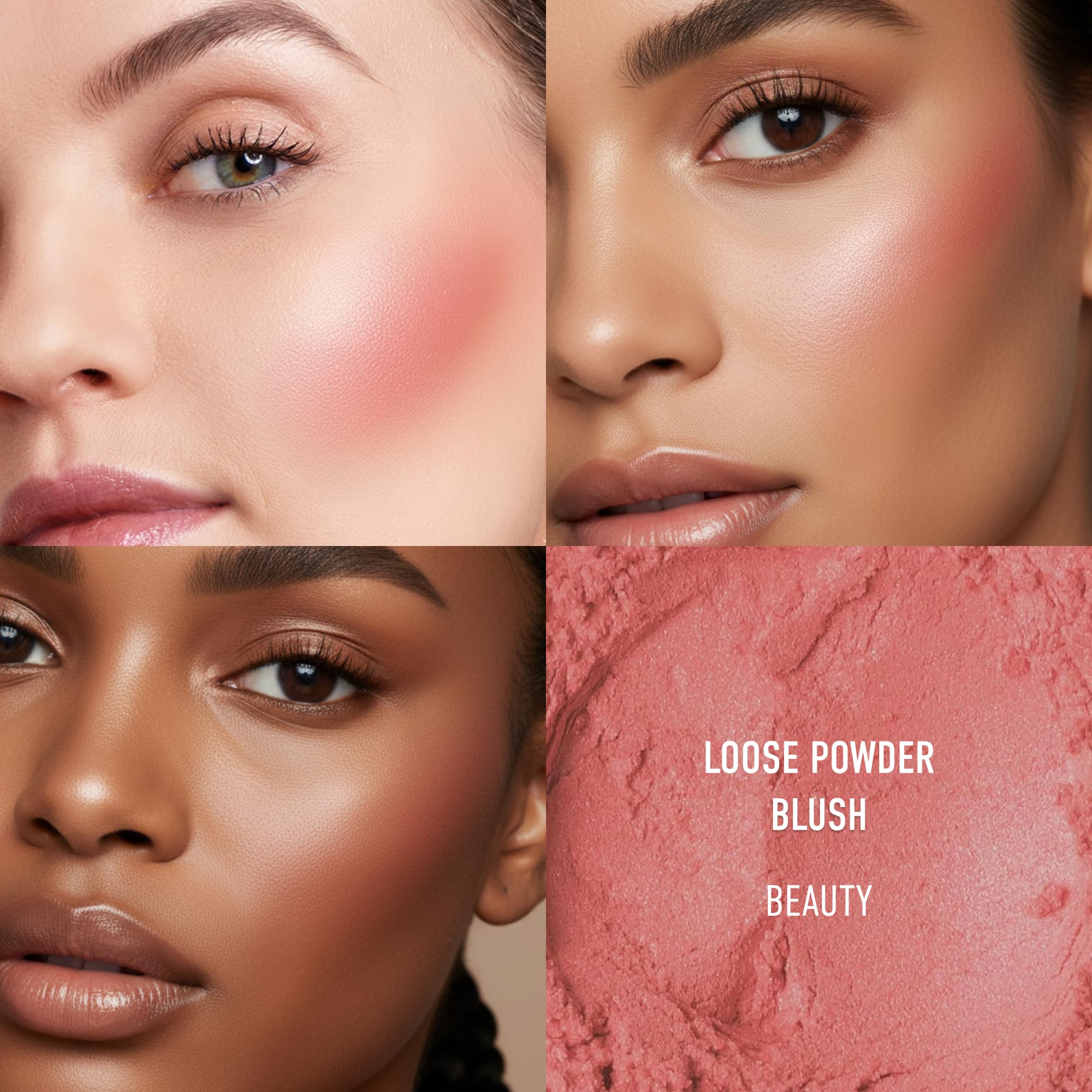 bareMinerals blush textura ligera y sedosa para un acabado luminoso.