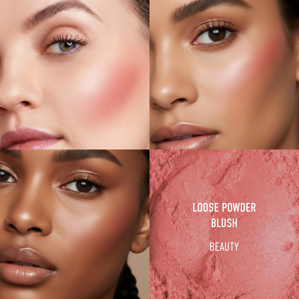 bareMinerals blush textura ligera y sedosa para un acabado luminoso.