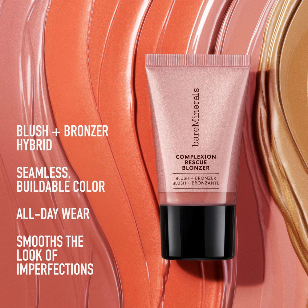 BareMinerals Complexion Rescue Blonzer contiene esqualano de oliva para suavidad.