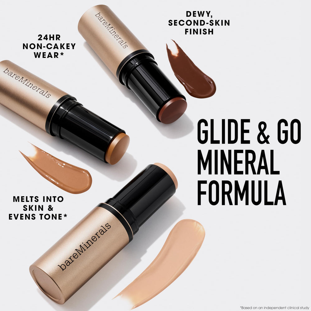bareMinerals Complexion Rescue Stick AI Bamboo 5.5; resistencia al sudor para retoques en movimiento.