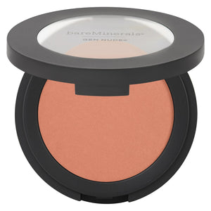 bareMinerals Gen Nude Powder Blush That Peach Tho, enfoque suave y sedoso para un rubor natural.