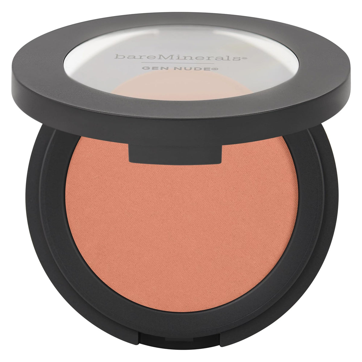 bareMinerals Gen Nude Powder Blush That Peach Tho, enfoque suave y sedoso para un rubor natural.