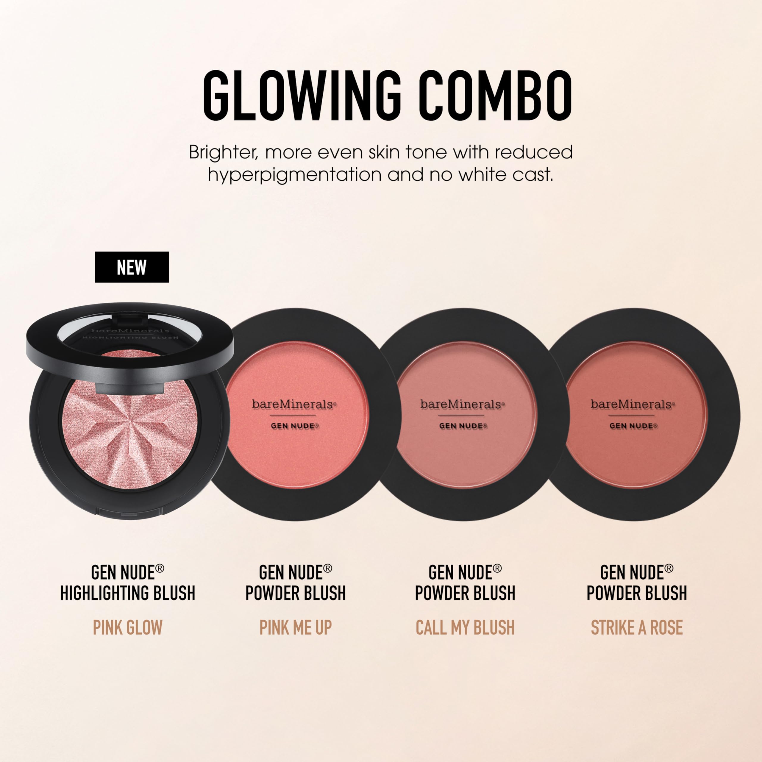 bareminerals Gen Nude Powder Blush Strike A Rose, opción vegana y libre de crueldad para tu rutina.