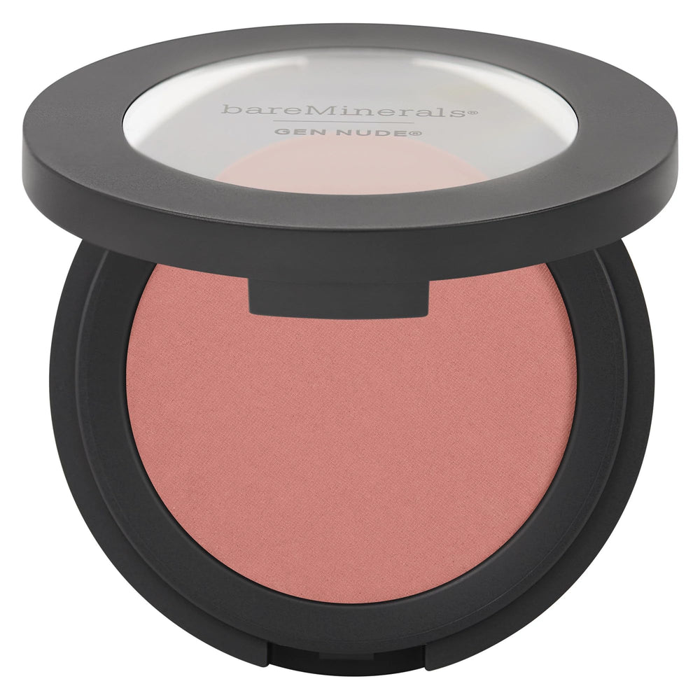 bareMinerals Gen Nude Rubor en Polvo Llama Mi Rubor, empaque compacto para retoques diarios.