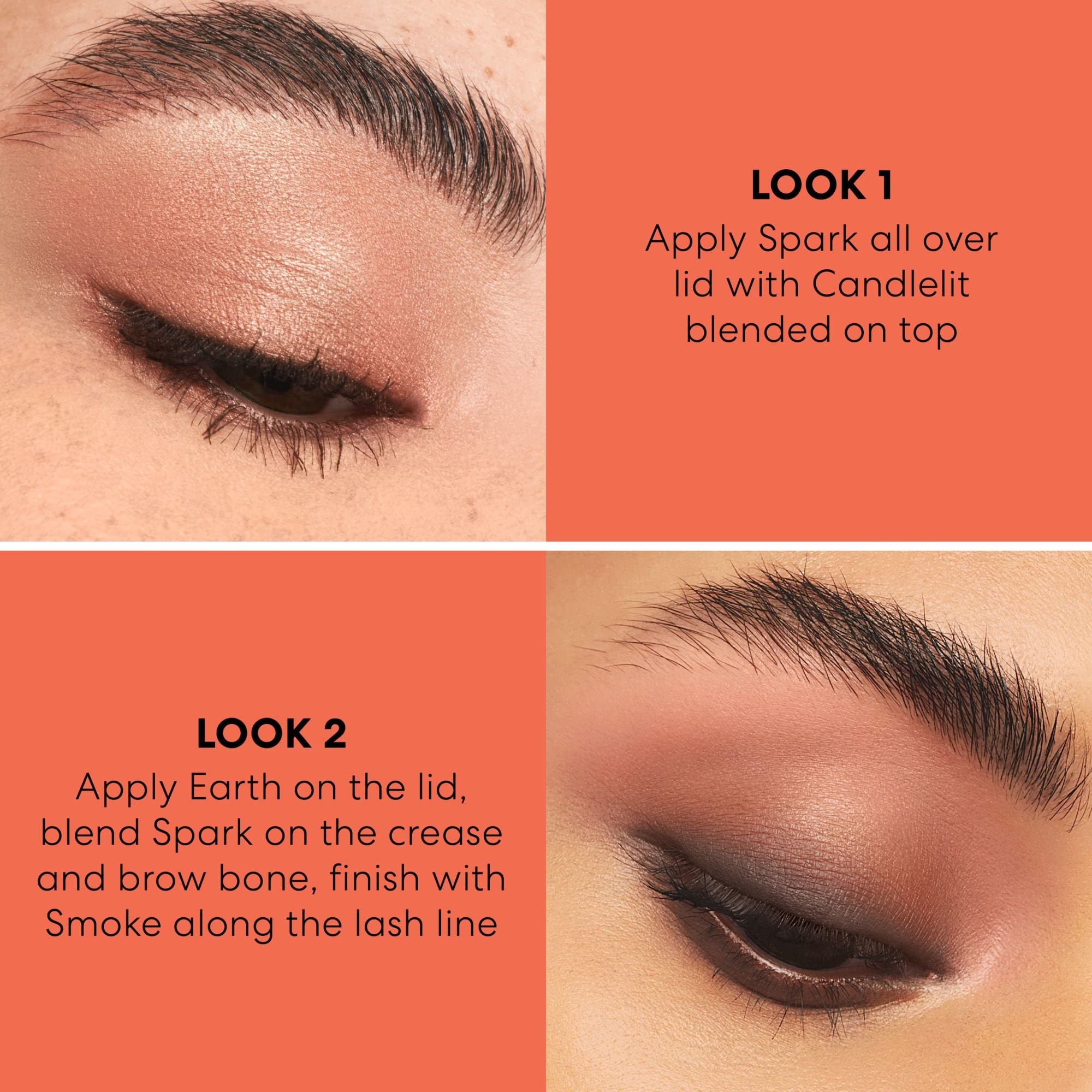 bareMinerals Mineralist Eyeshadow Palette Burnished, fórmula vegana libre de talco para ojos sensibles