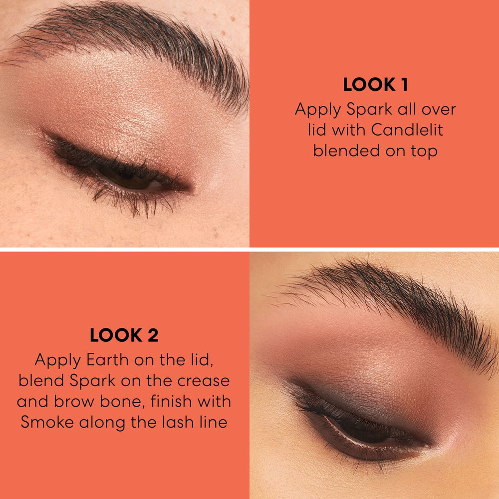 bareMinerals Mineralist Eyeshadow Palette Burnished, fórmula vegana libre de talco para ojos sensibles
