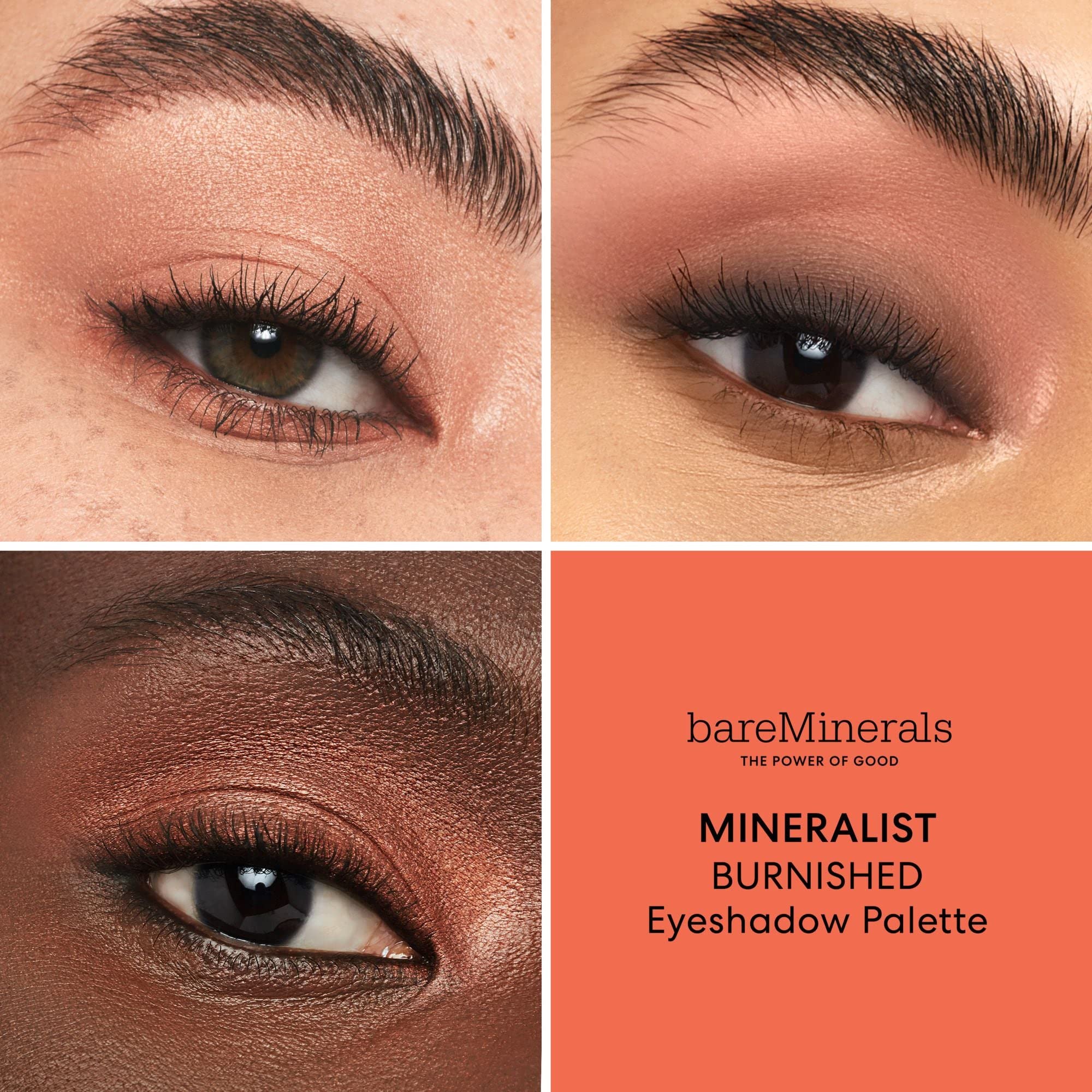bareMinerals Mineralist Eyeshadow Palette Burnished, pigmentos intensos para acabado definido