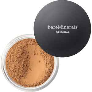 BareMinerals Polvo Suelto Original en tono cálido 22, acabado luminoso y ligero.