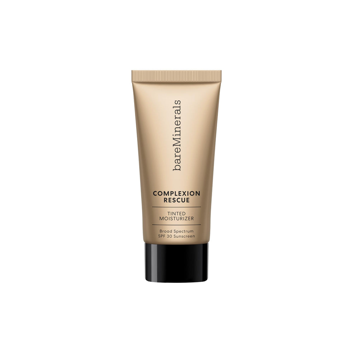 bareMinerals Complexion Rescue, botella ámbar, hidratación ligera para la piel.