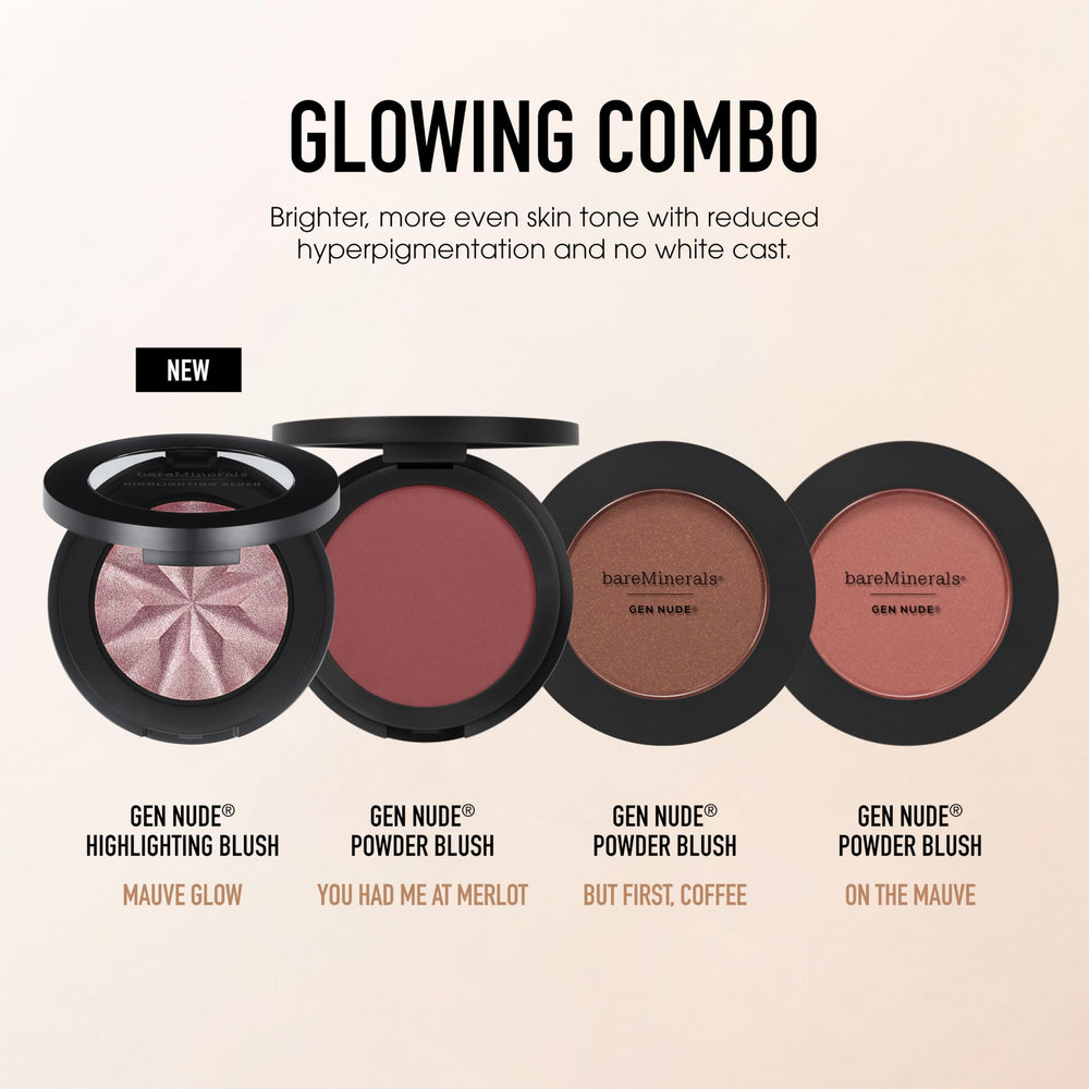 bareMinerals Rubor Gen Nude Merlot, envase compacto para retoques discretos durante el día.