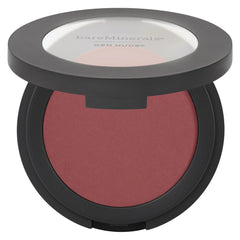 bareMinerals Rubor Gen Nude Merlot, tono frambuesa, pigmento suave para un rubor natural y duradero.