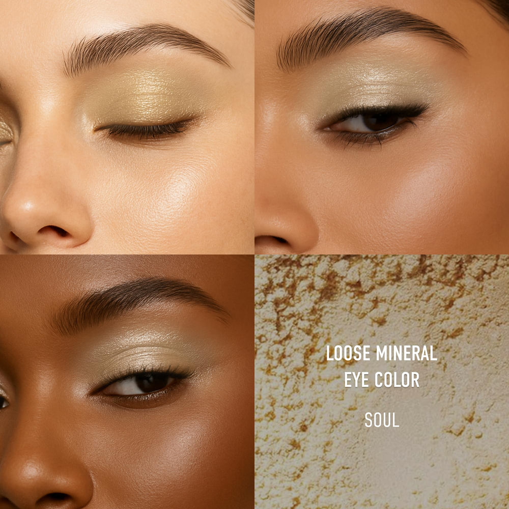 BareMinerals Soul: aplicación difuminada con una brocha para transición suave.