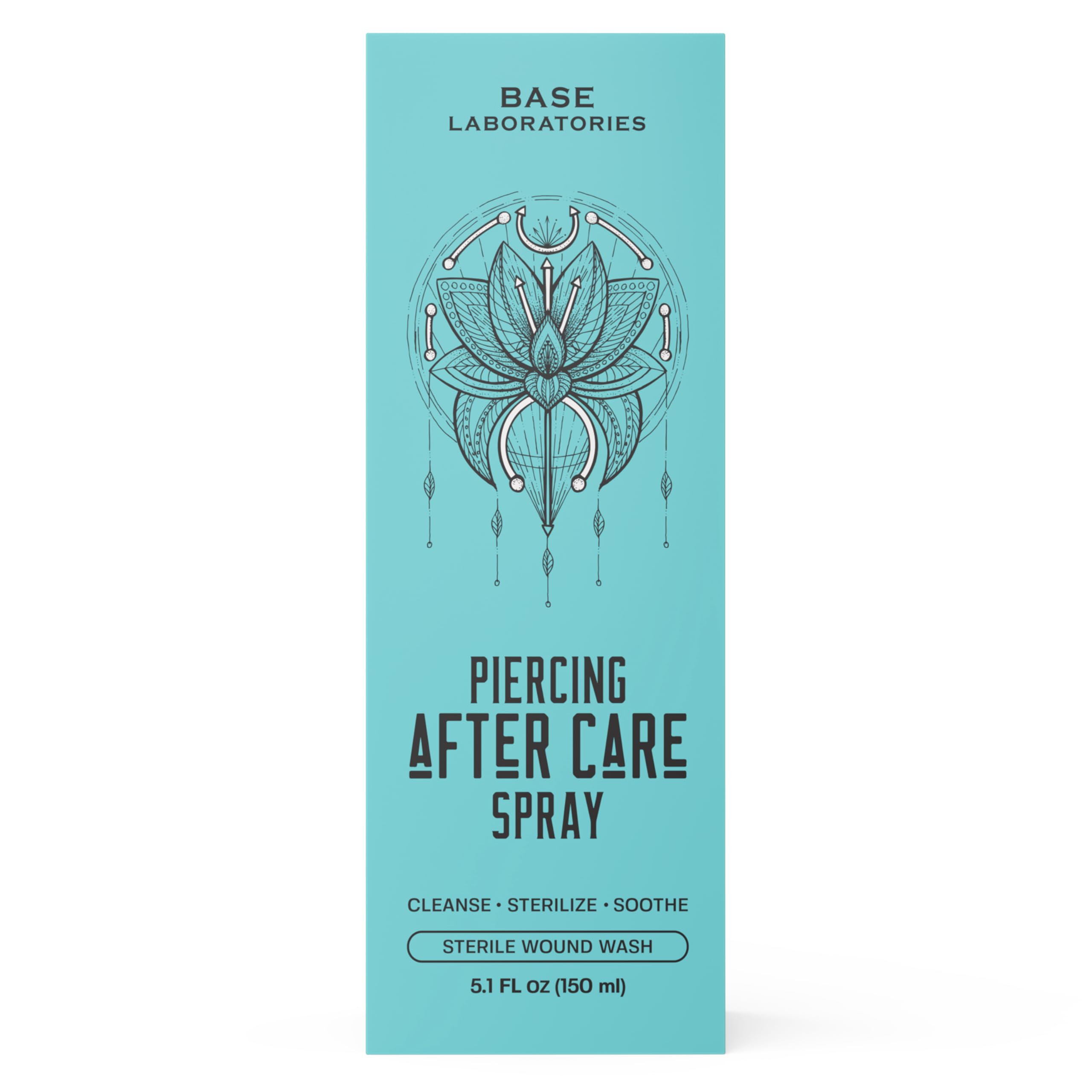 BASE LABORATORIES cuidado de piercings y tatuajes, limpieza suave y constante.