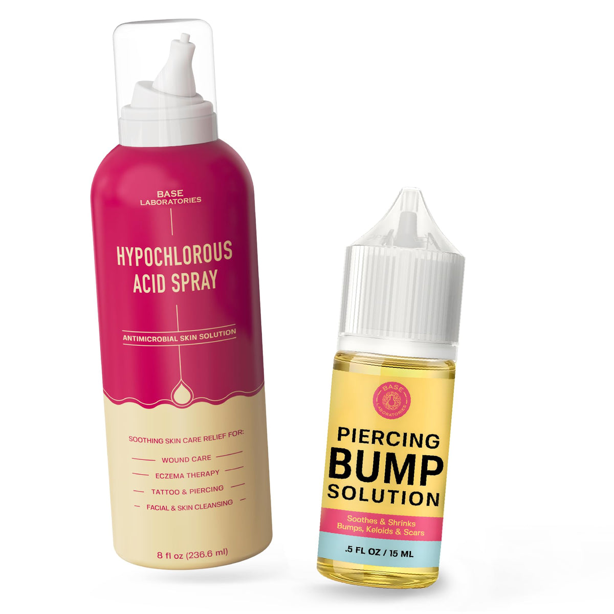 Base Laboratories kit cuidado piercings para una limpieza suave.