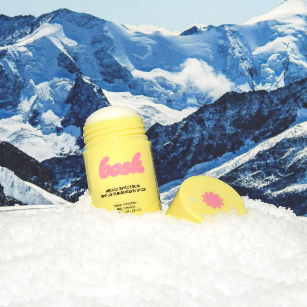 Bask Stick SPF50 sin fragancia para nariz y ojos con aplicación suave.