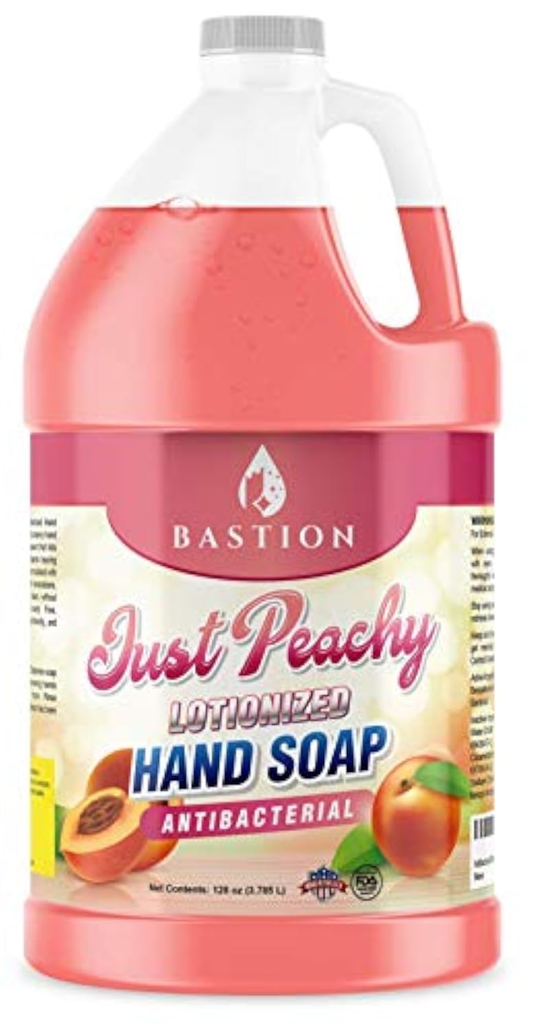 Bastion Jabón de Manos aroma durazno, envase de 1 galón para recarga familiar