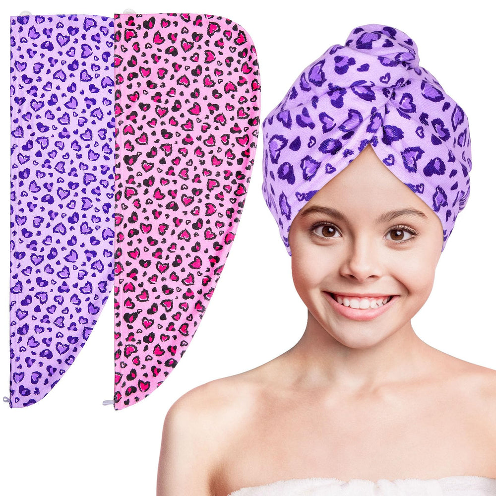 Basumee toalla de microfibra para cabello con unicornio, secado rápido para niños