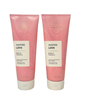 Crema corporal Bath & Body Works Aromaterapia Amor Rosa-Vainilla hidrata la piel