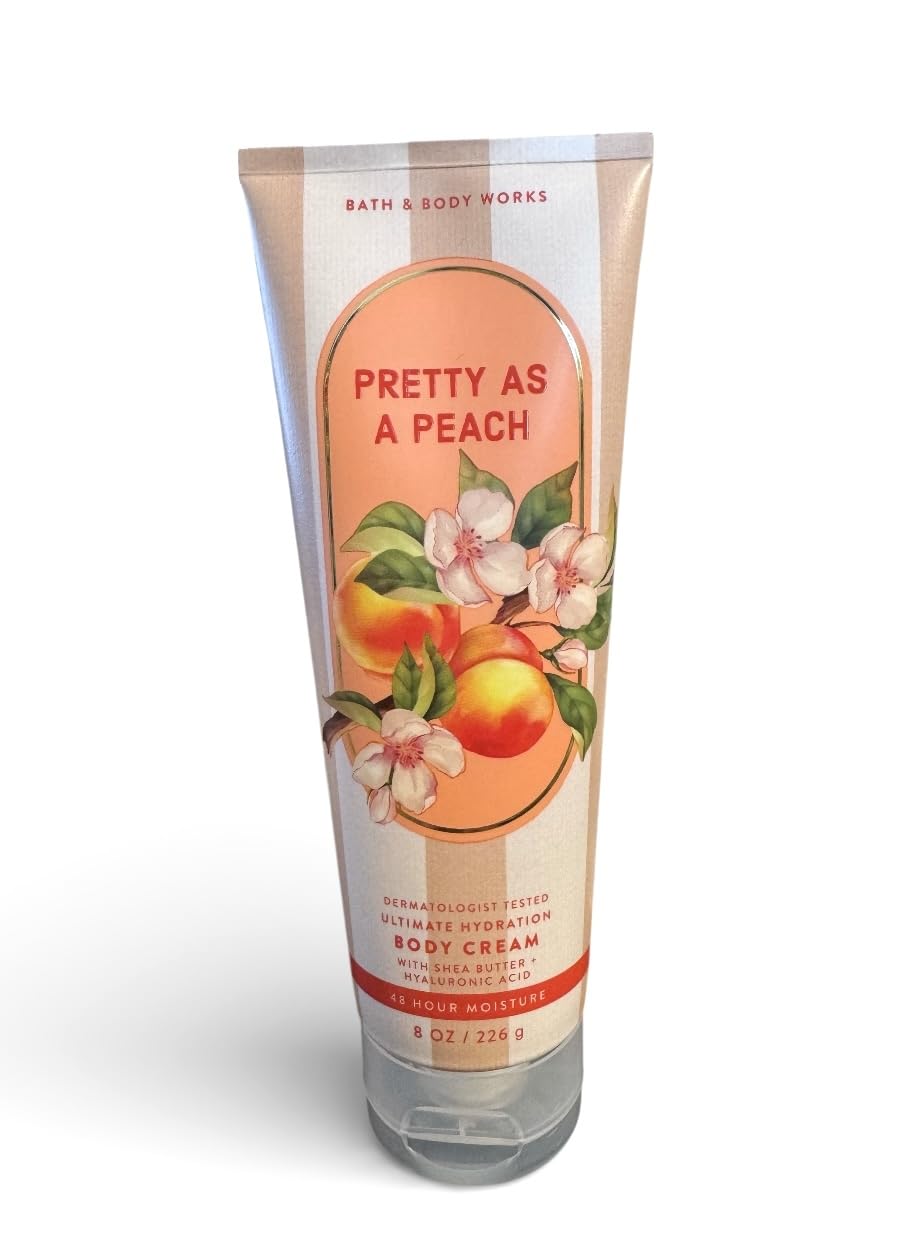 Bath & Body Works crema Ultra Shea Pretty como un Durazno, envase práctico de 8 onzas.