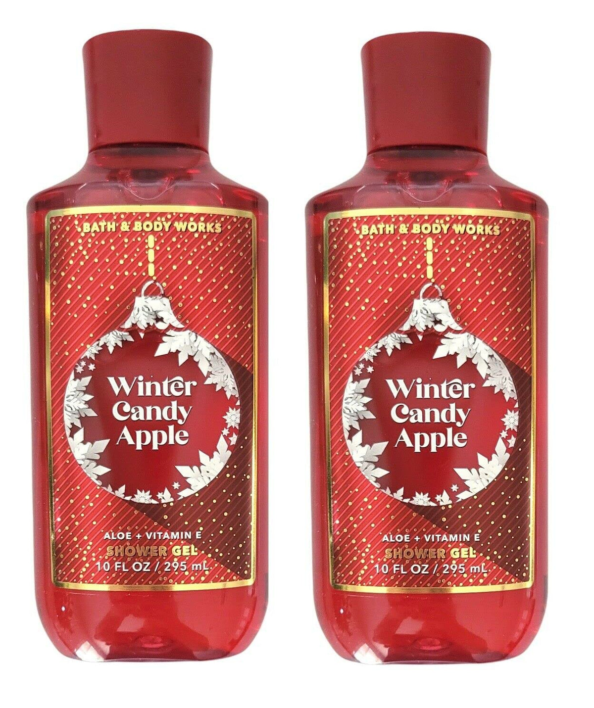 Bath & Body Works gel de ducha Manzana Dulce de Invierno, doble pack para piel fresca