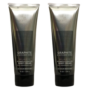 Bath & Body Works Graphite crema corporal 8 oz en botella, hidratación suave para la piel