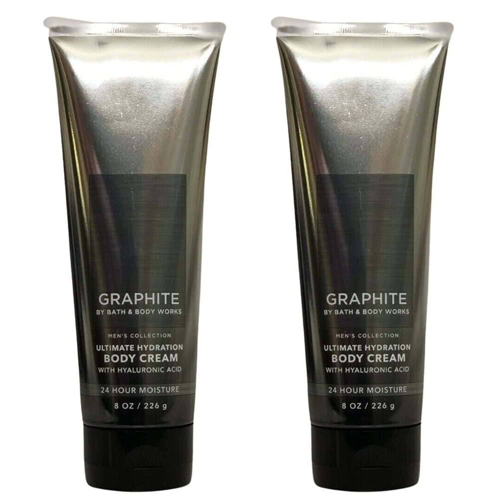 Bath & Body Works Graphite crema corporal 8 oz en botella, hidratación suave para la piel