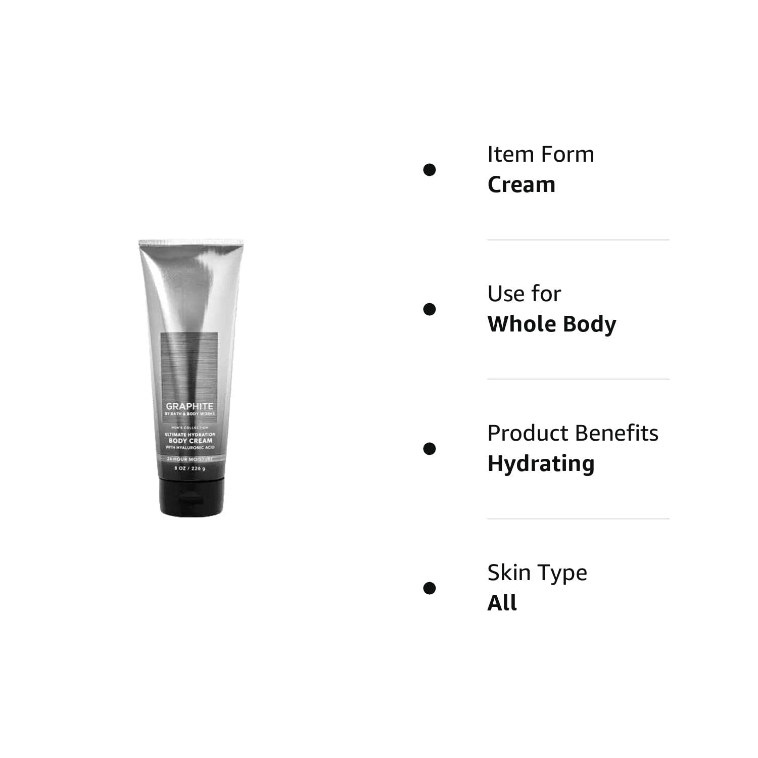Bath & Body Works Graphite envase distinto, aroma masculino para ritual diario de cuidado de la piel