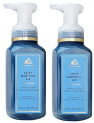 Bath & Body Works Paquete de dos jabones espumosos Crisp Morning Air para manos, espuma cremosa suave para uso diario.