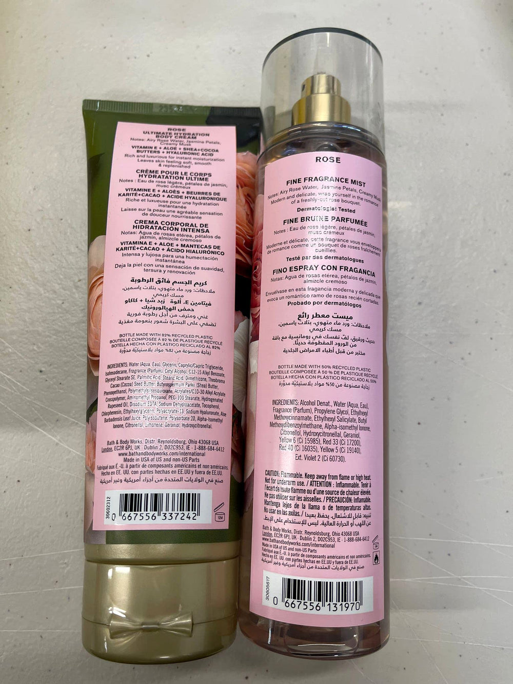 Bath & Body Works Rose bruma de fragancia fina, aroma floral duradero.