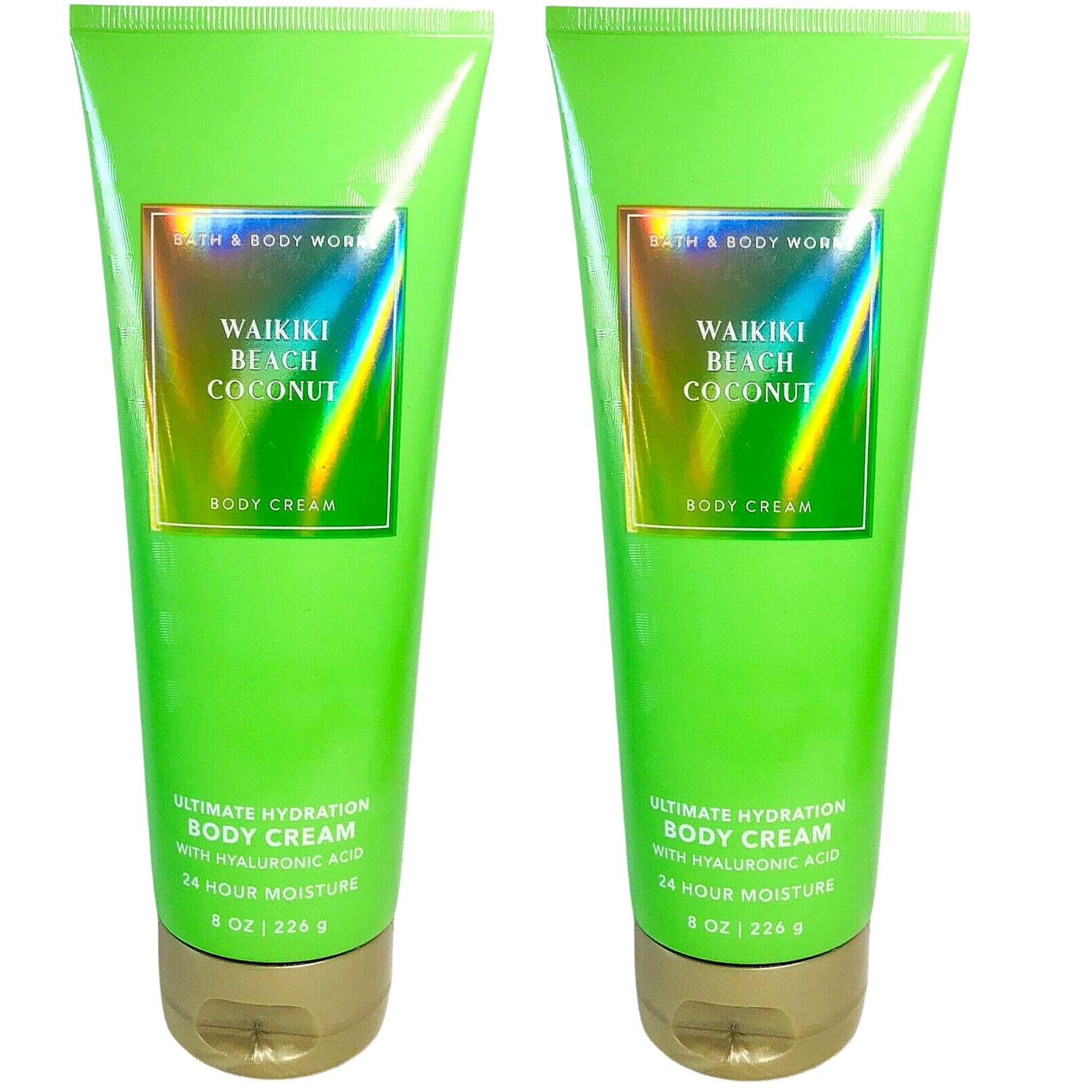 Bath & Body Works Waikiki Beach Coconut crema corporal 2-pack para hidratación diaria.