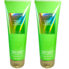 Bath & Body Works Waikiki Beach Coconut crema corporal 2-pack para hidratación diaria.