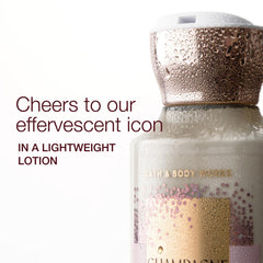 Bath & Body Works Champagne Toast envase con textura ligera no graso
