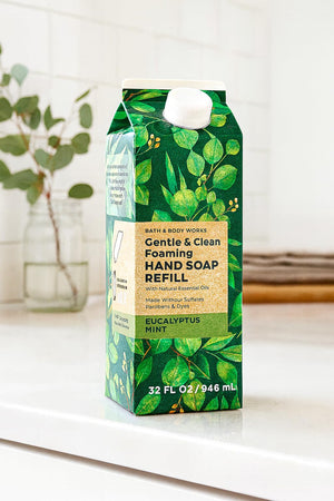 Bath & Body Works Jabón espumoso Eucalipto Menta: relleno para uso diario en casa