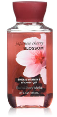 Bath & Body Works Japanese Cherry Blossom, gel de ducha viaje, aroma floral suave para empezar día