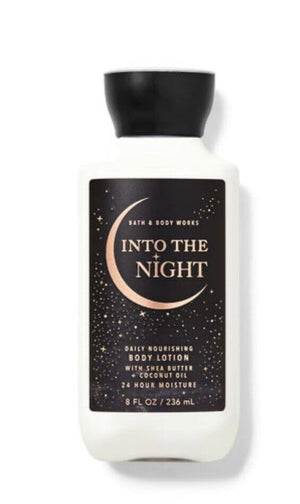 Loción corporal Bath & Body Works Into The Night, set de dos botellas de 8 oz, hidratación duradera.