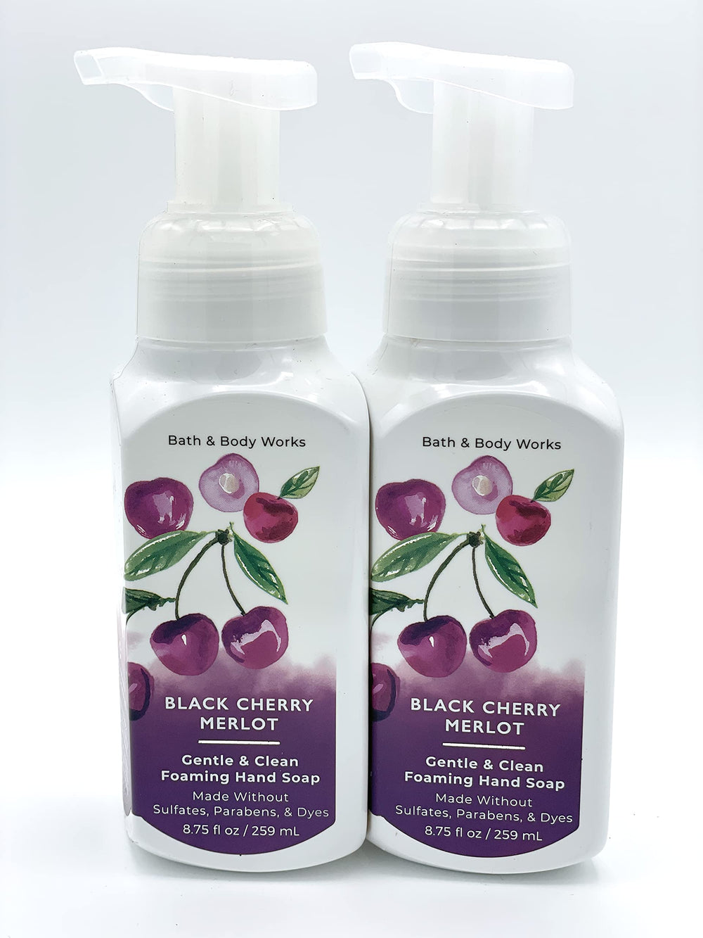 Bath & Body Works Jabon Manos Espumoso Cereza Negra Merlot, botella elegante con fragancia duradera